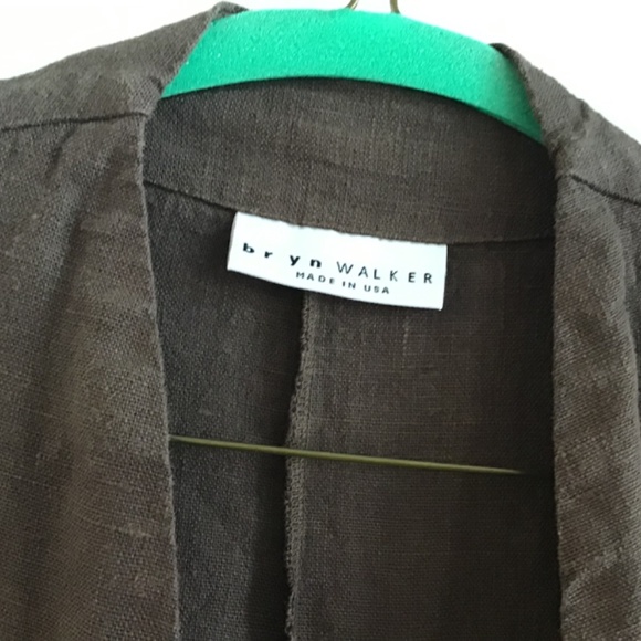 Bryn Walker open front linen duster OS - Picture 3 of 4